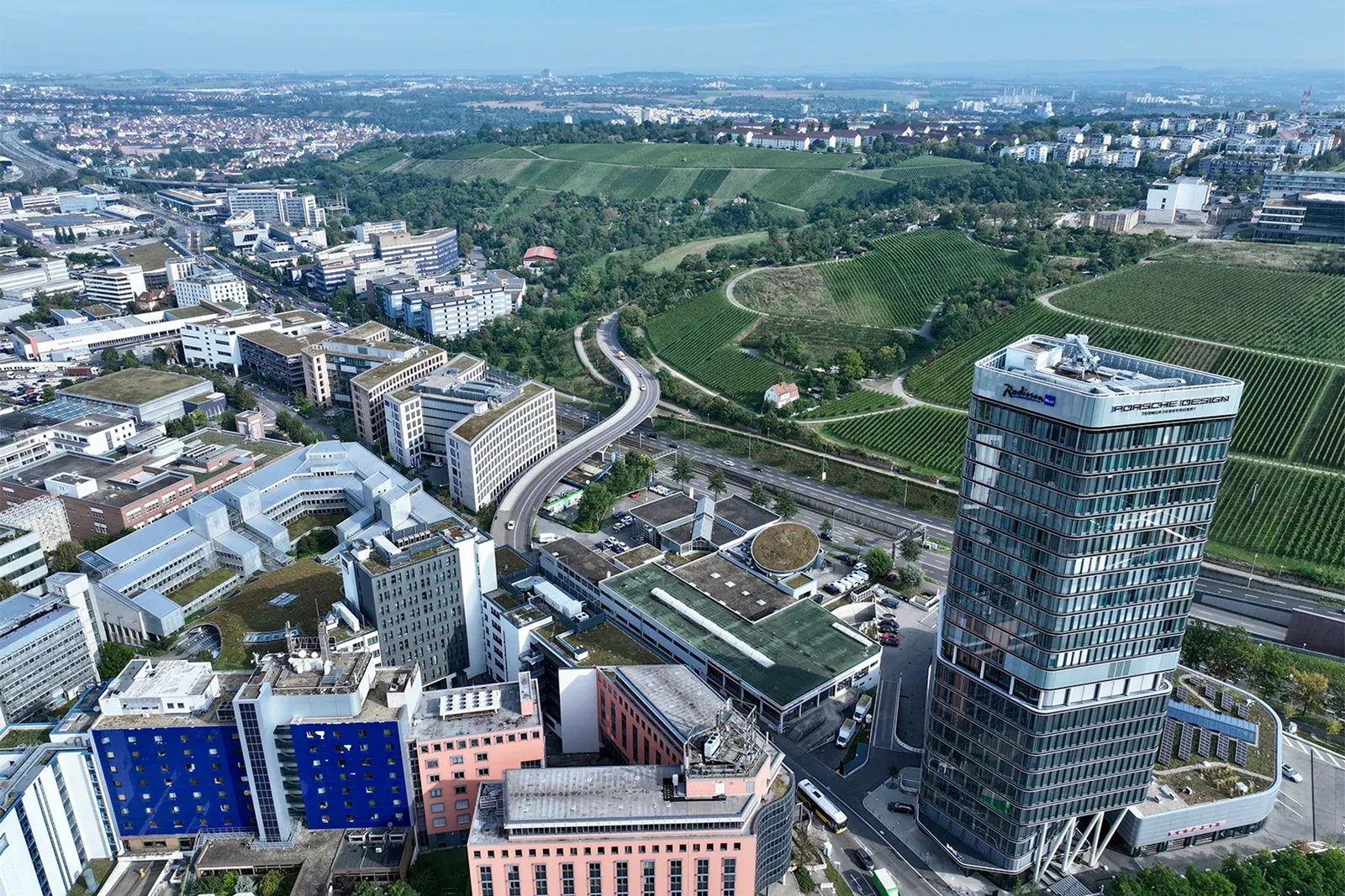 Lufbild Oasis, Büroflächen am Pragsattel, Stuttgart