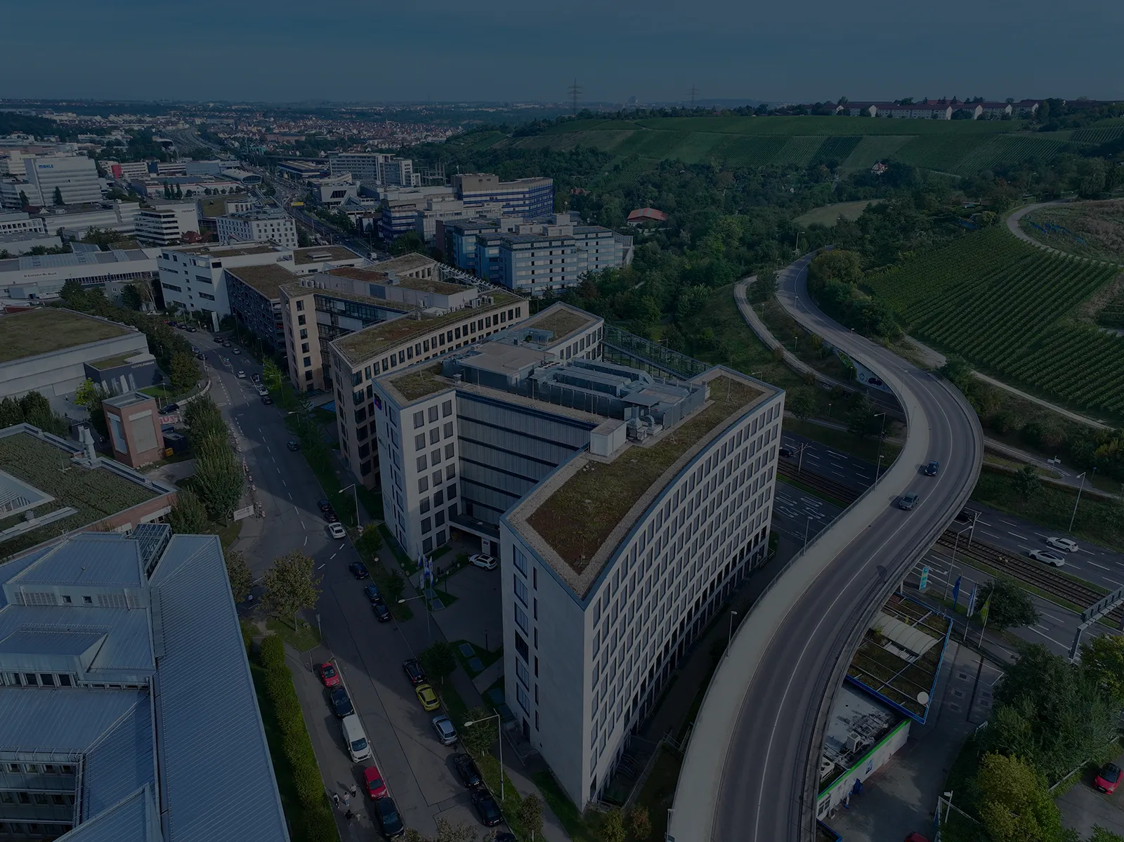 Luftbild, Oasis Büroflächen in Stuttgart